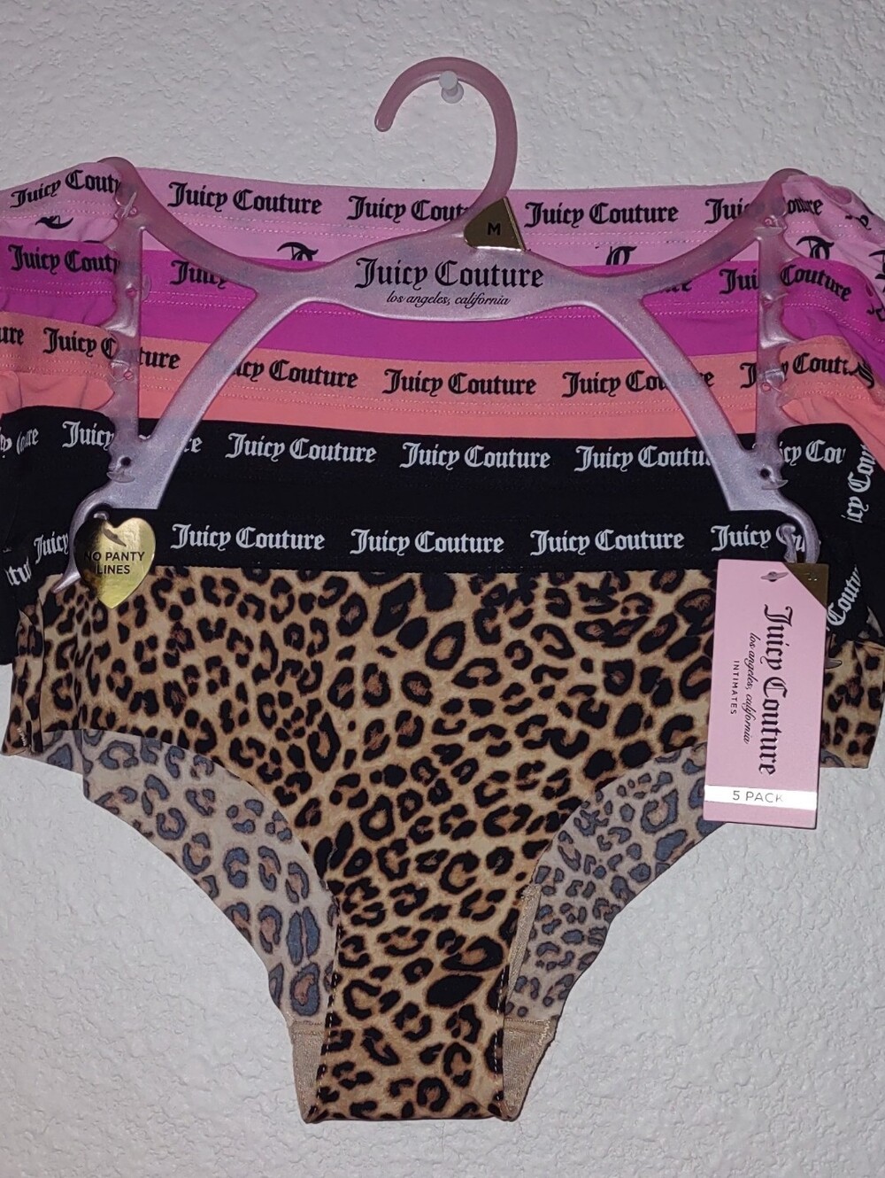 Juicy Couture Los Angeles California Intimates 5 Pack NWT